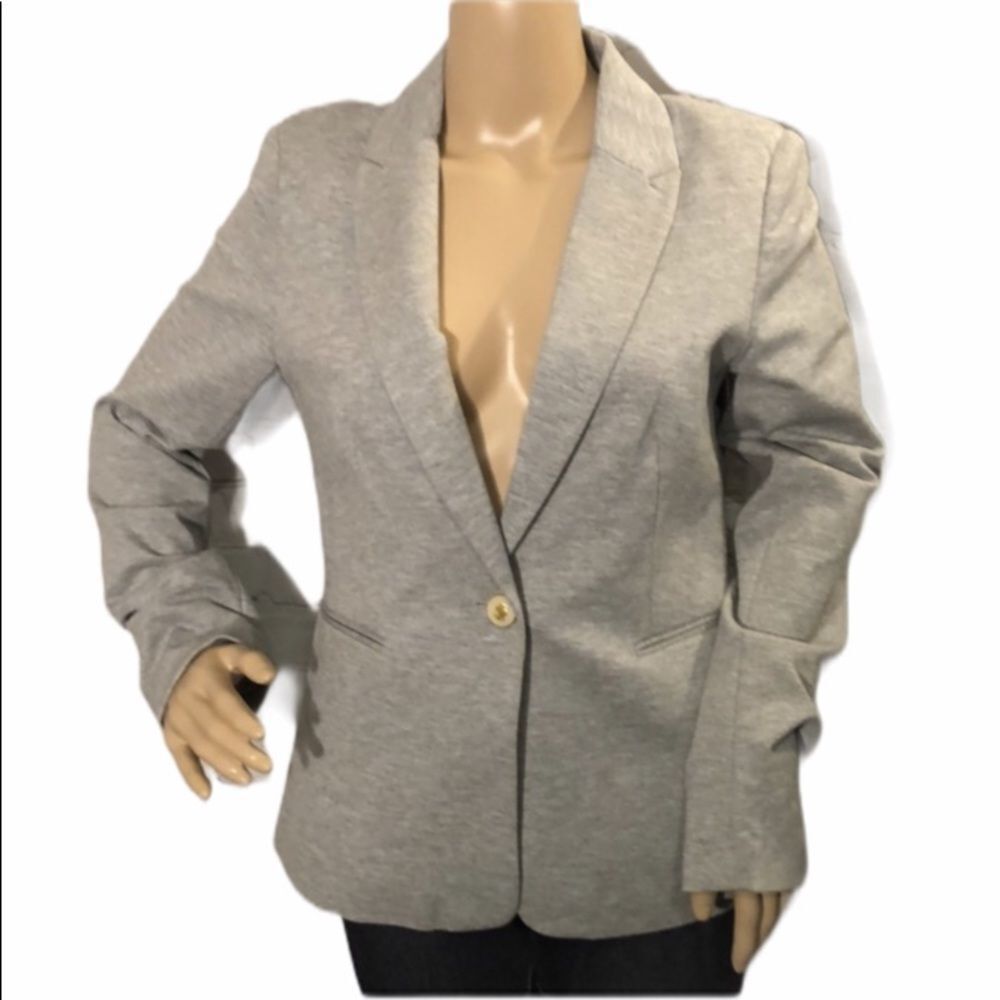 Philosophy Jersey Knit Heather Gray Career Blazer Small